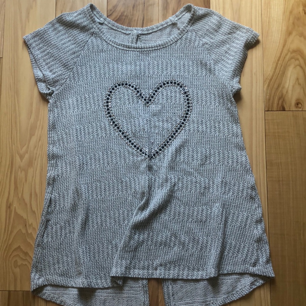 Open back sweater shirt
